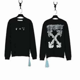 off white Gradient Arrow Oil Painting Print Sweatshirt(37 styles)-2222