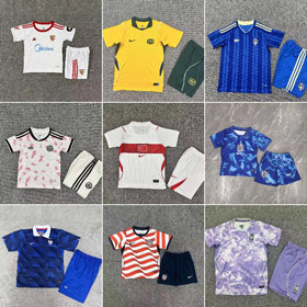 2627 Kids' Short-Sleeve Casual Football Jersey & Shorts Jersey Set-6085  
