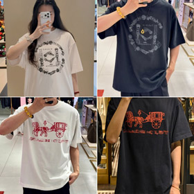 Coach x CLOT New Ink-Painting Print Short-Sleeve T-Shirt-6432  