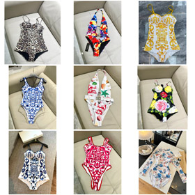 Dolce & Gabbana DG Long-Sleeve Quick-Drying One-Piece Swimsuit-6449  